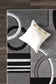 Platinum Collection Swirls Black Light Grey Rug Carpet Living Room Dining Accent (4937)