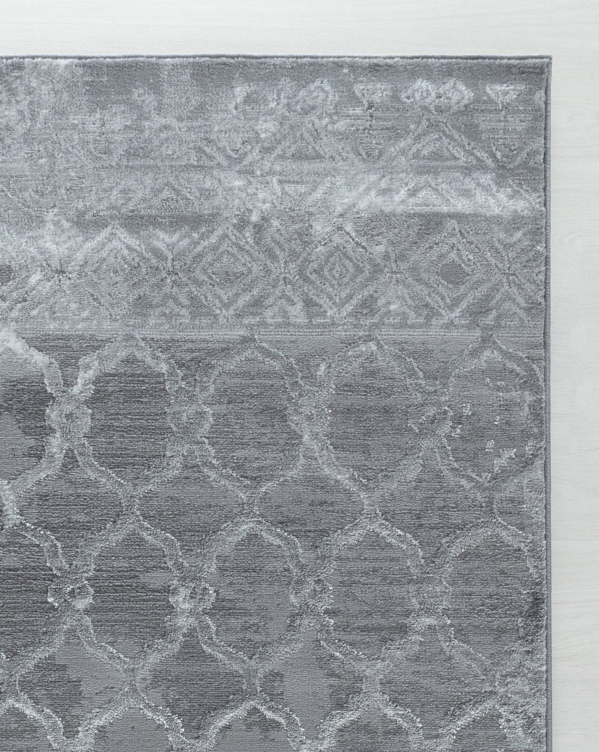 Glory Rugs Modern Abstract Trellis Area Rug Grey Rugs for Home Office Bedroom and Living Room