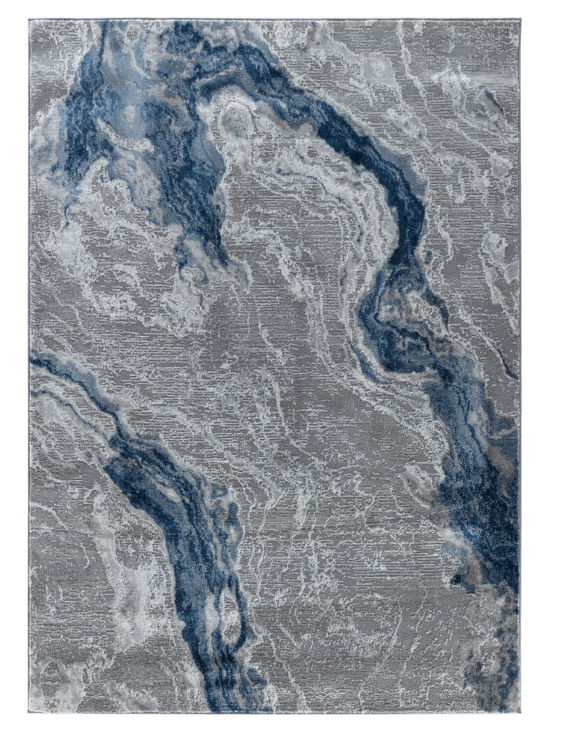 Glory Rugs Modern Abstract Area Rug Grey Navy Rugs for Home Office Bedroom and Living Room