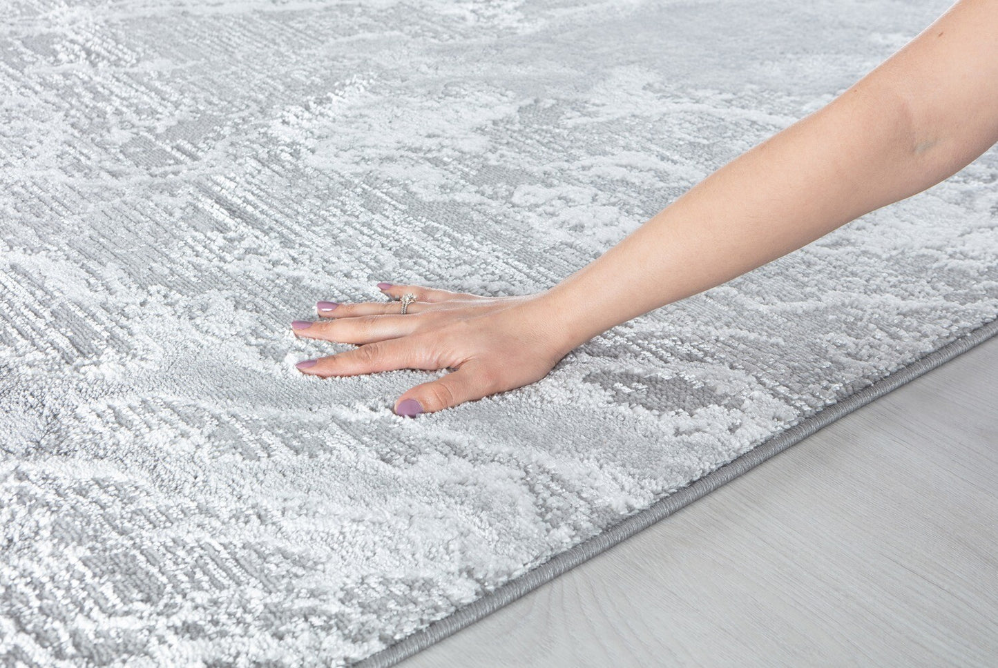 Glory Rugs Modern Abstract Area Rug Grey Rugs for Home Office Bedroom and Living Room