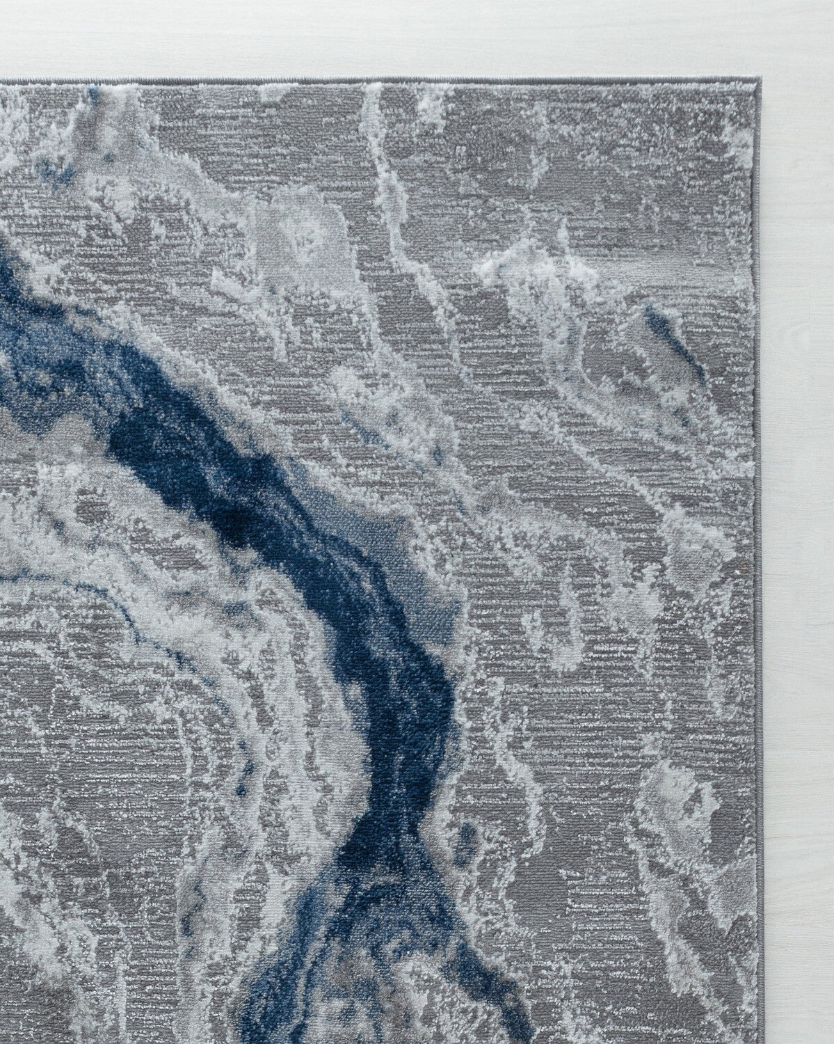 Glory Rugs Modern Abstract Area Rug Grey Navy Rugs for Home Office Bedroom and Living Room