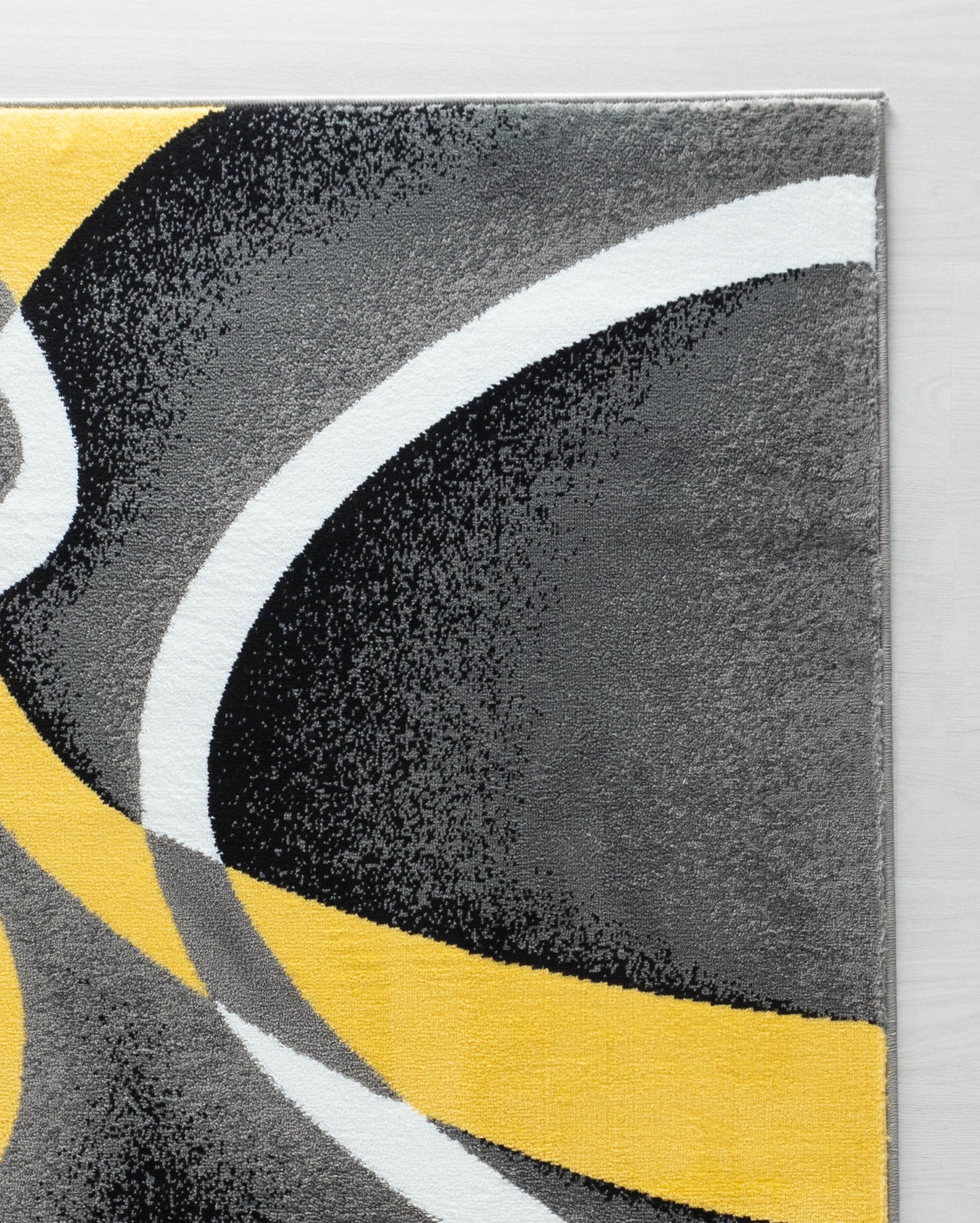Sevilla Collection Swirls Yellow Rug Carpet Bedroom Living Room Accent (4816)