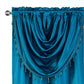 GLORY RUGS Window Panel with Attached Valance Curtain Bedroom Living Room Dining 42"X84" Blue