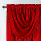 GLORY RUGS Window Panel with Attached Valance Curtain Bedroom Living Room Dining 42"X84" Red