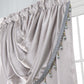 GLORY RUGS Window Panel with Attached Valance Curtain Bedroom Living Room Dining 42"X84" Gray