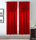 GLORY RUGS Window Panel with Attached Valance Curtain Bedroom Living Room Dining 42"X84" Red