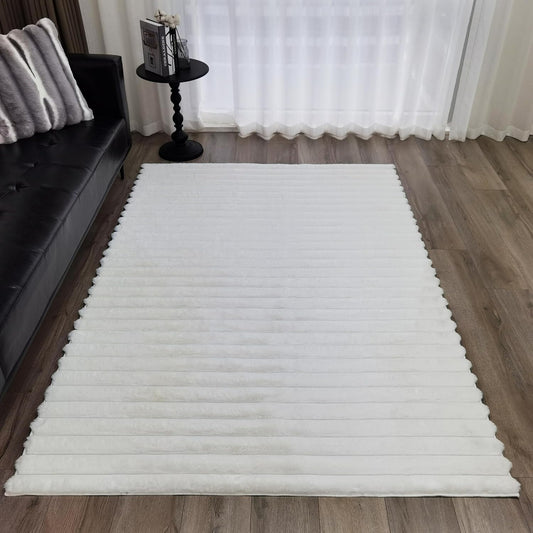 GLORY RUGS Area Rugs Soft Faux Rabbit Fur Rug Plush Carpet Shag Cozy Fluffy Rug Non Slip Rugs, Machine Washable Shaggy Area Rug Bedroom Living Room and Dining Room.