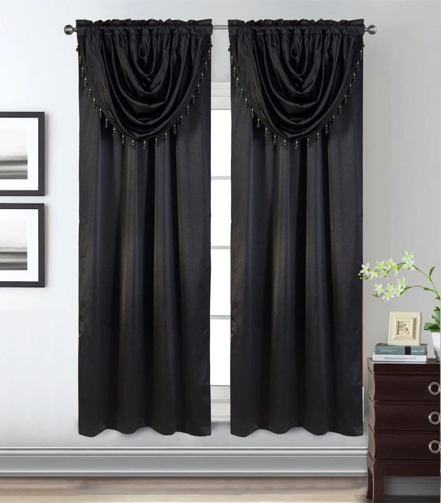 GLORY RUGS Window Panel with Attached Valance Curtain Bedroom Living Room Dining 42"X84"