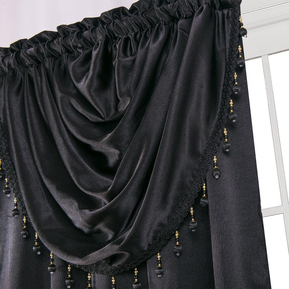 GLORY RUGS Window Panel with Attached Valance Curtain Bedroom Living Room Dining 42"X84"