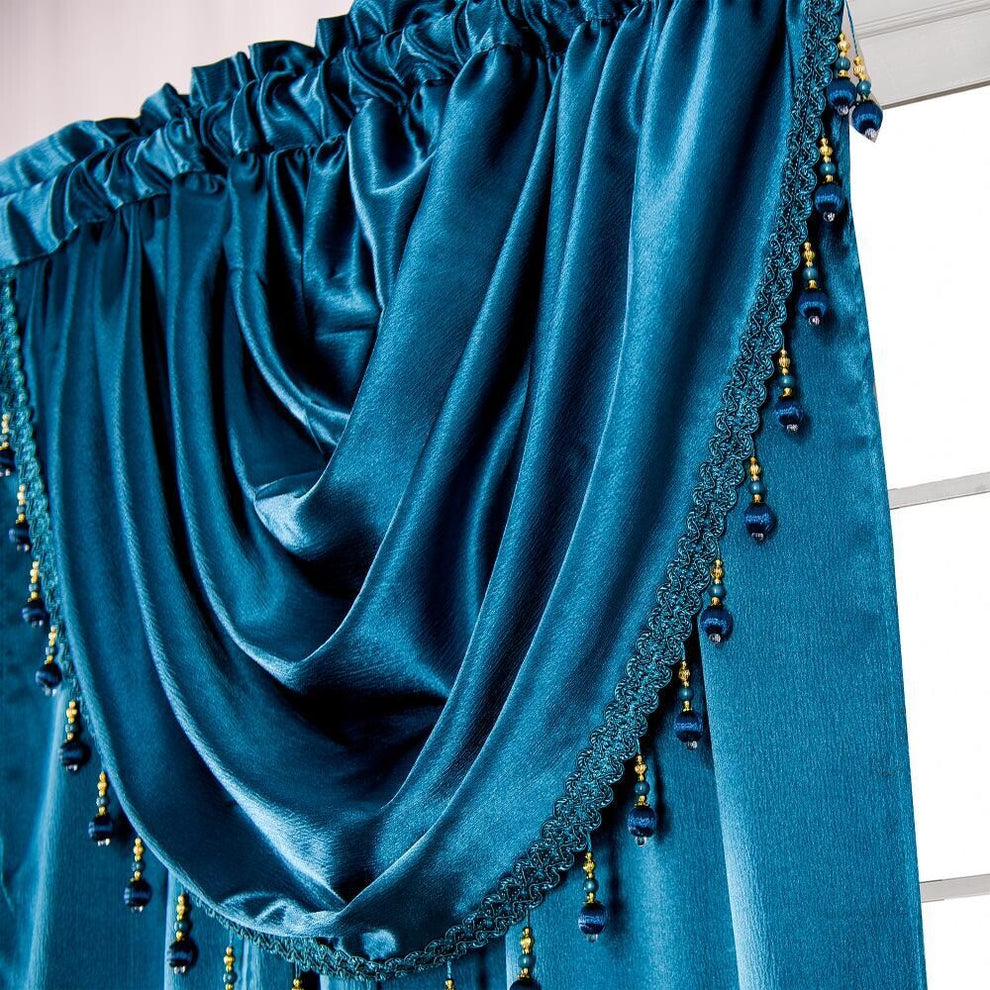 GLORY RUGS Window Panel with Attached Valance Curtain Bedroom Living Room Dining 42"X84"