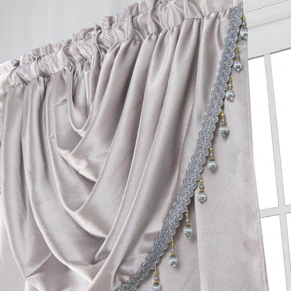 GLORY RUGS Window Panel with Attached Valance Curtain Bedroom Living Room Dining 42"X84"