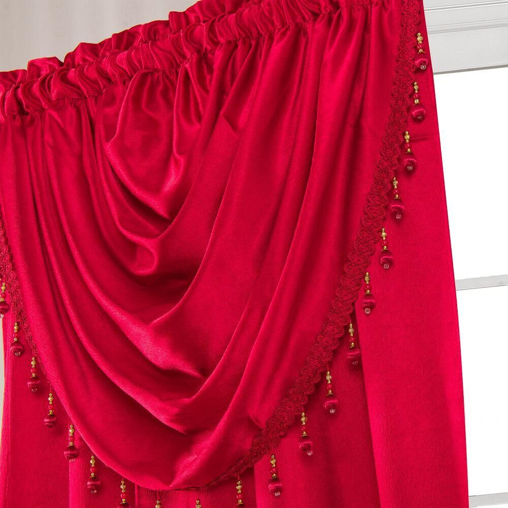GLORY RUGS Window Panel with Attached Valance Curtain Bedroom Living Room Dining 42"X84"