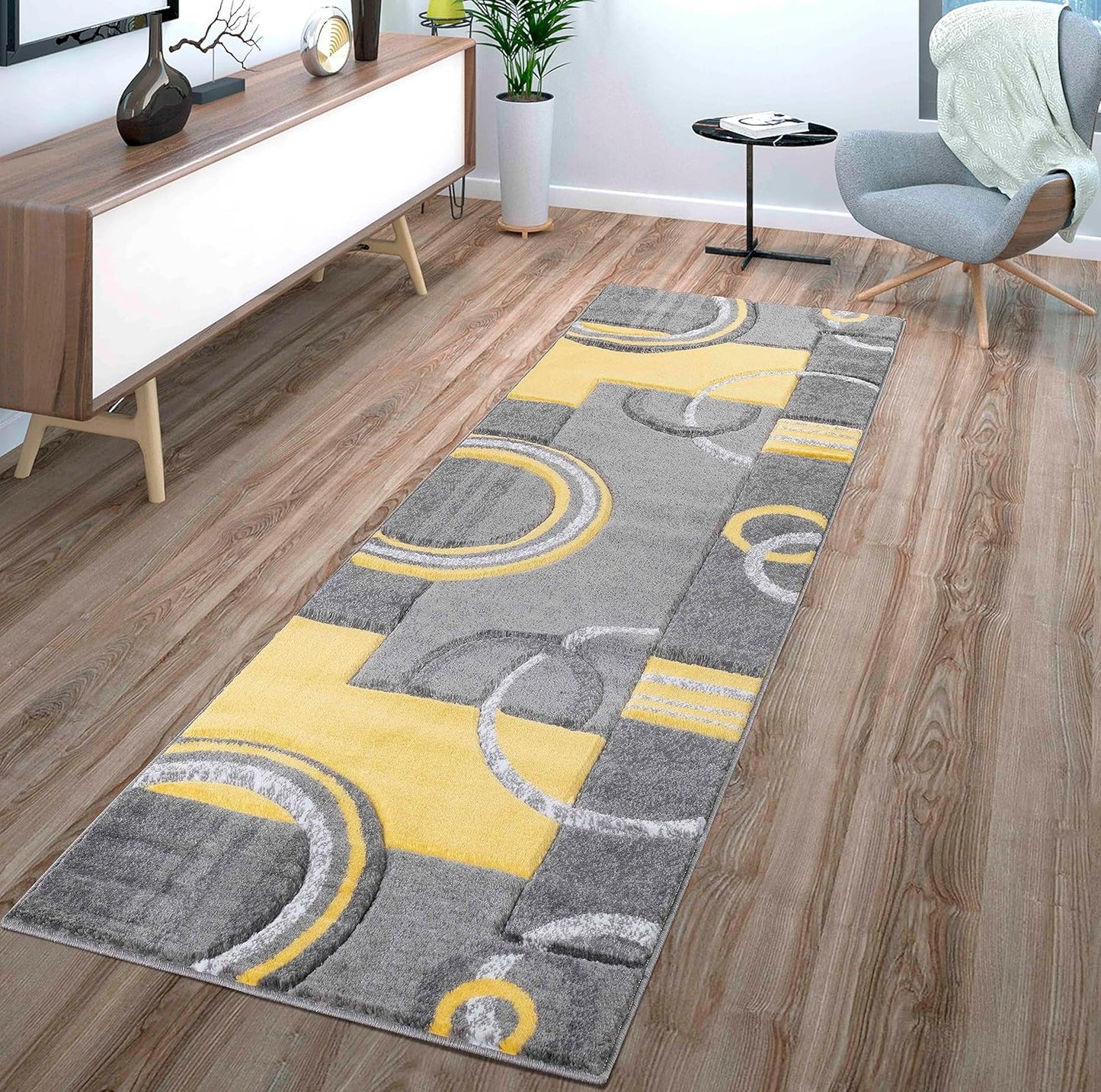 GLORY RUGS 4937 Area Rug Modern Soft Hand Carved Contemporary Floor Carpet with Premium Fluffy Texture for Indoor Living Dining Room and Bedroom Area