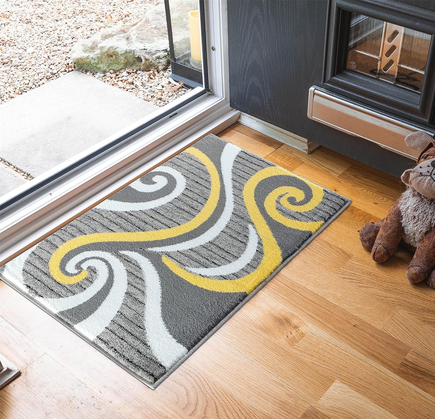 GLORY RUGS Modern Area Rug Swirls Carpet Bedroom Living Room Contemporary Dining Accent Sevilla Collection 4817A