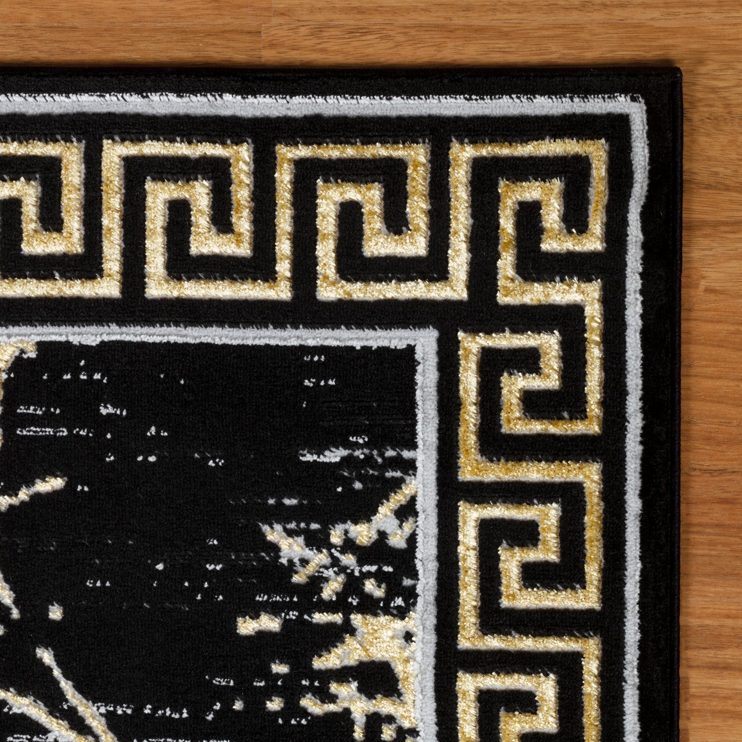 GLORY RUGS Area Rugs Marble 8x10 Black Gold Carpet Modern Abstract Rug Living Room Dining Bedroom Rug