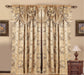 Glory Rugs Jacquard Luxury Curtain Window Panel Set Curtain with Attached Valance and Backing Bedroom Living Room Dining 110"X84" Each Jana Taupe