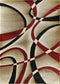 Sevilla Collection Swirls Red Beige Rug Carpet Bedroom Living Room Accent (4816)