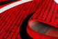 Sevilla Collection Swirls Modern Black Red Rug Carpet Bedroom Living Room Accent (4817)