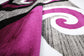 Sevilla Collection Swirls Modern Purple Grey Rug Carpet Bedroom Living Room Accent (4817)