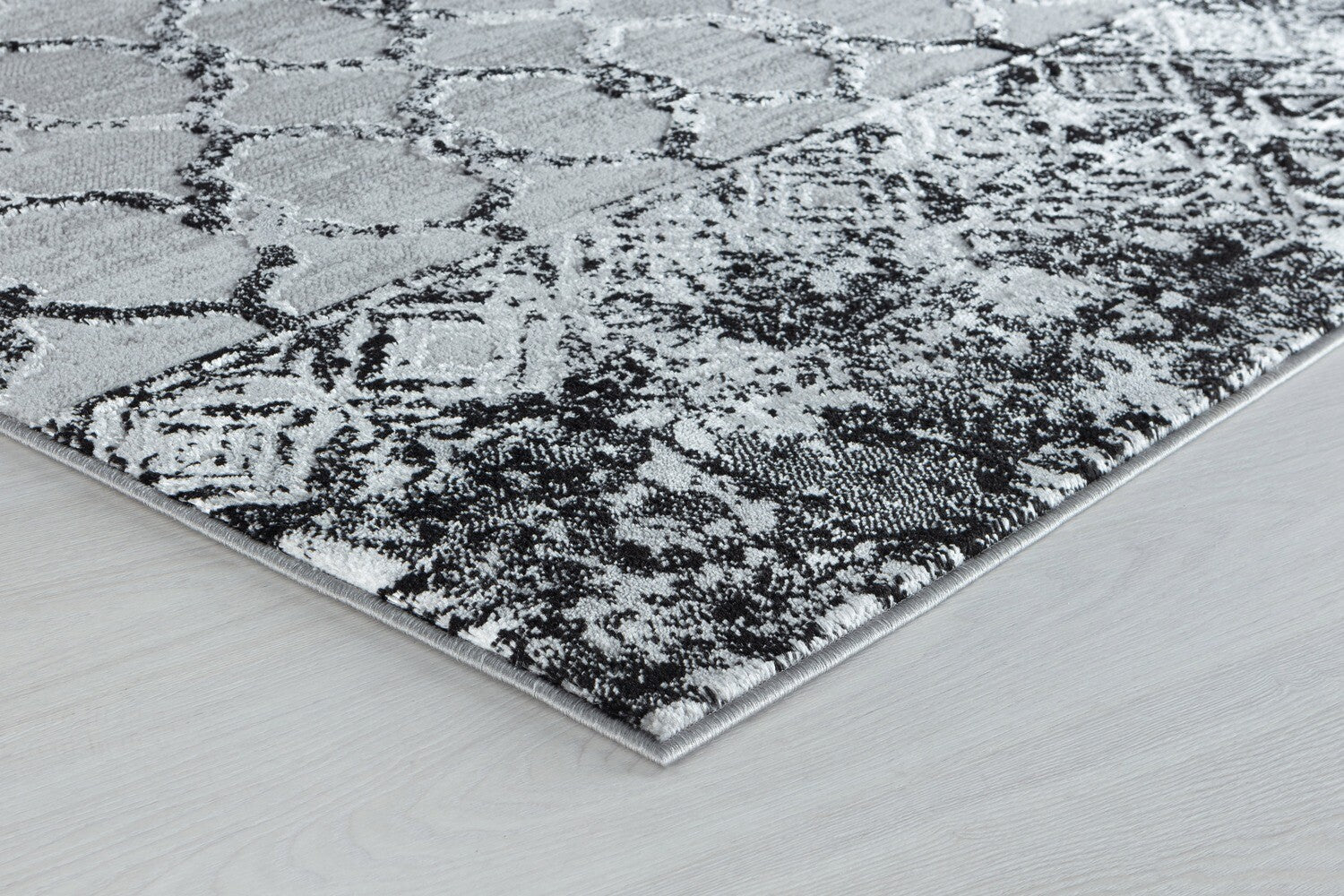 Glory Rugs Modern Abstract Trellis Area Rug Grey Black Rugs for Home O