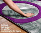 Platinum Collection Circular Purple Rug Carpet Living Room Dining Accent (6607)