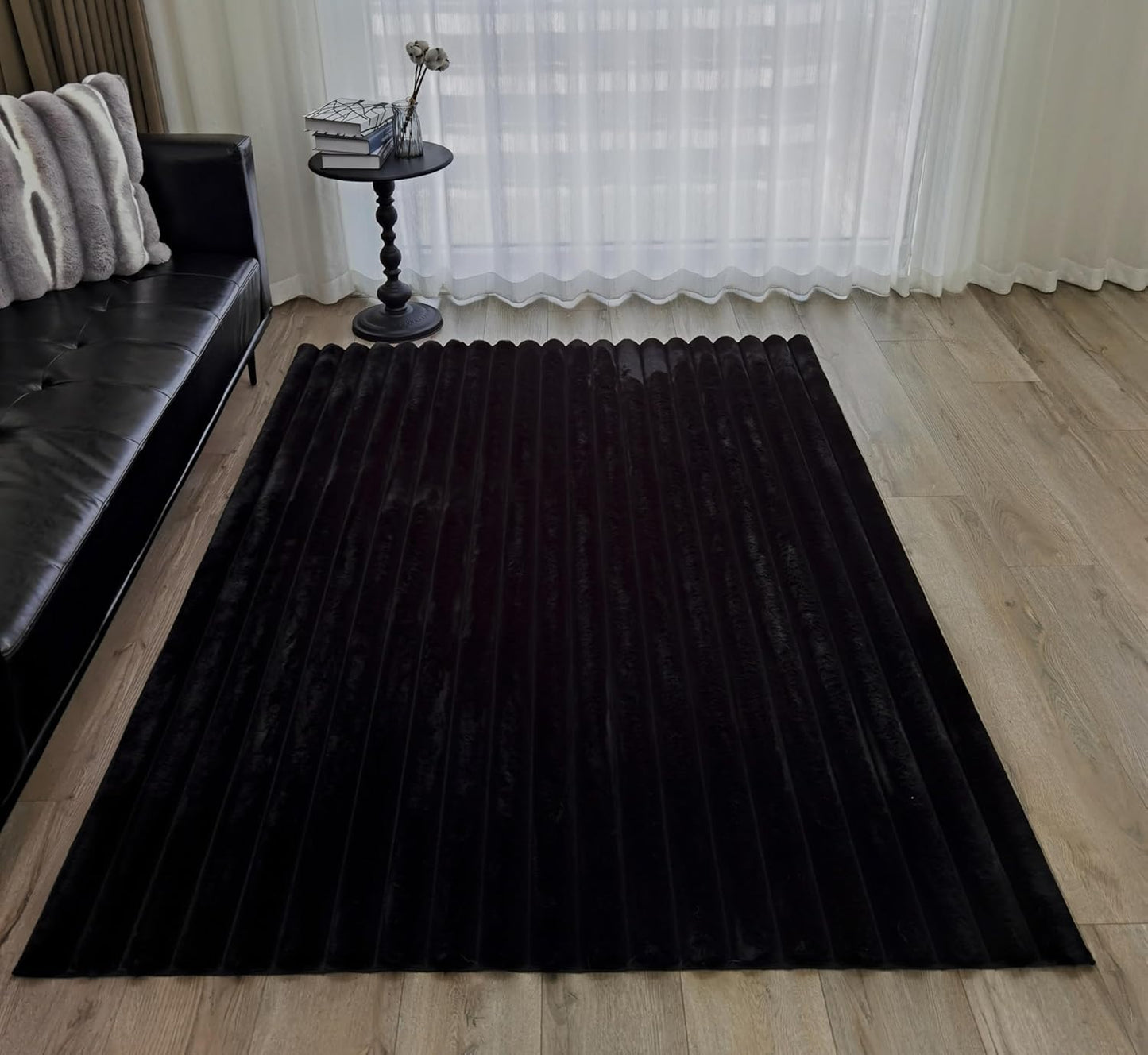 GLORY RUGS Area Rugs Soft Faux Rabbit Fur Rug Plush Carpet Shag Cozy Fluffy Rug Non Slip Rugs, Machine Washable Shaggy Area Rug Bedroom Living Room and Dining Room.