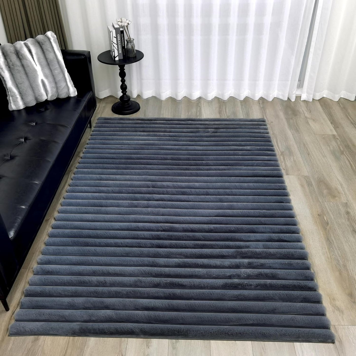 GLORY RUGS Area Rugs Soft Faux Rabbit Fur Rug Plush Carpet Shag Cozy Fluffy Rug Non Slip Rugs, Machine Washable Shaggy Area Rug Bedroom Living Room and Dining Room.