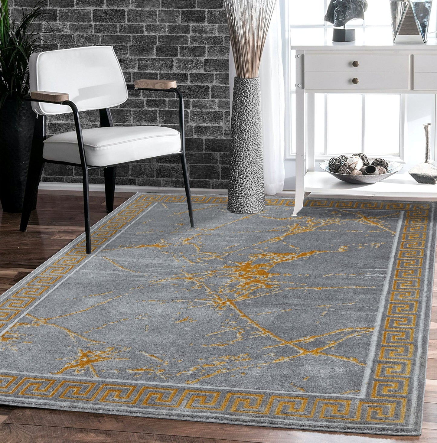 GLORY RUGS Area Rugs Marble Gold Carpet Modern Abstract Rug Living Room Dining Bedroom Rug