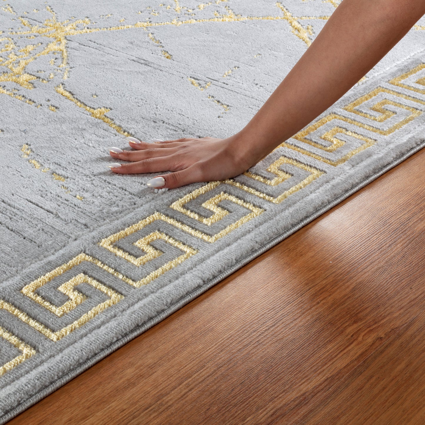 GLORY RUGS Area Rugs Marble Gold Carpet Modern Abstract Rug Living Room Dining Bedroom Rug